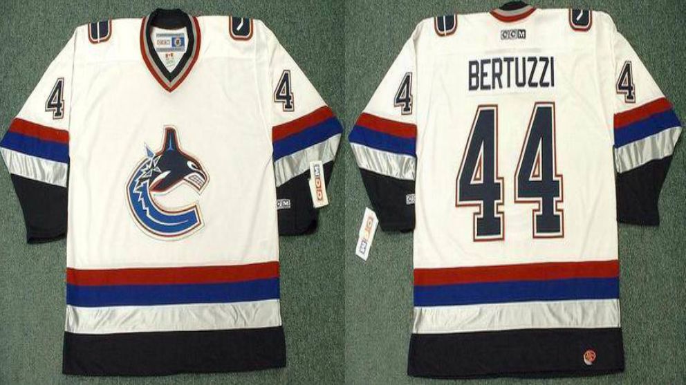2019 Men Vancouver Canucks 44 Bertuzzi White CCM NHL jerseys
